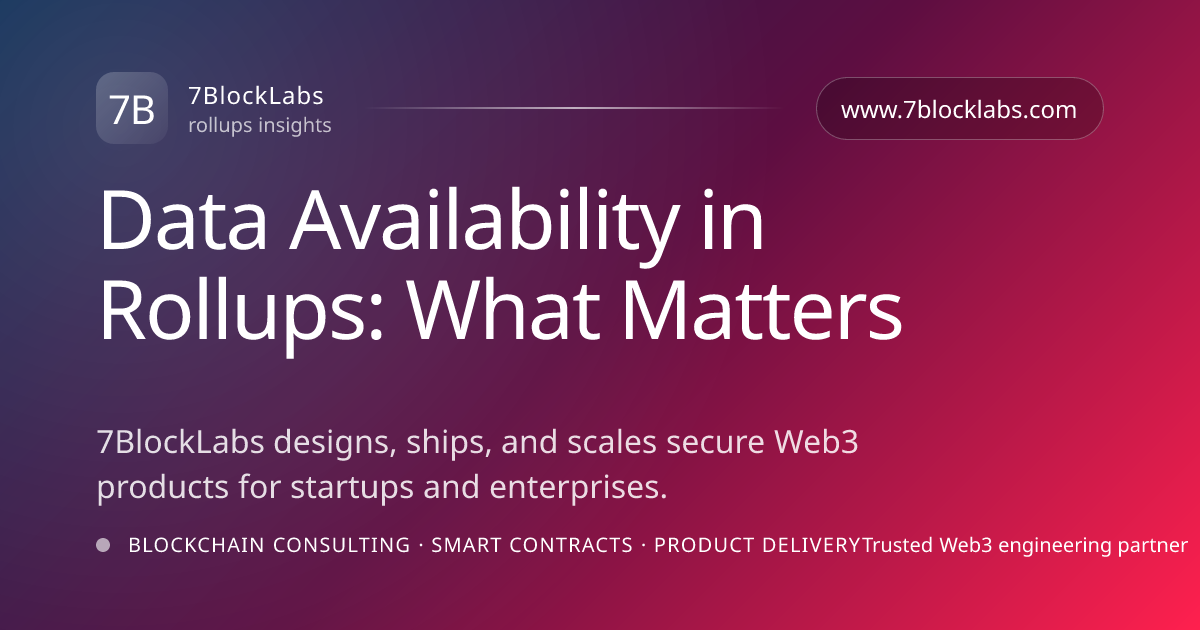 Data Availability For Rollups | Vibepedia